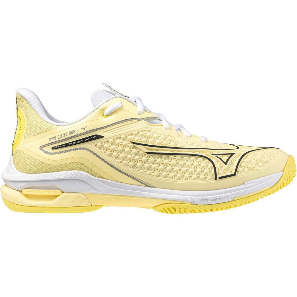 Womens Size 10- Mizuno Wave Exceed Tour 6 AC Tennis Court Shoes Yellow NEW